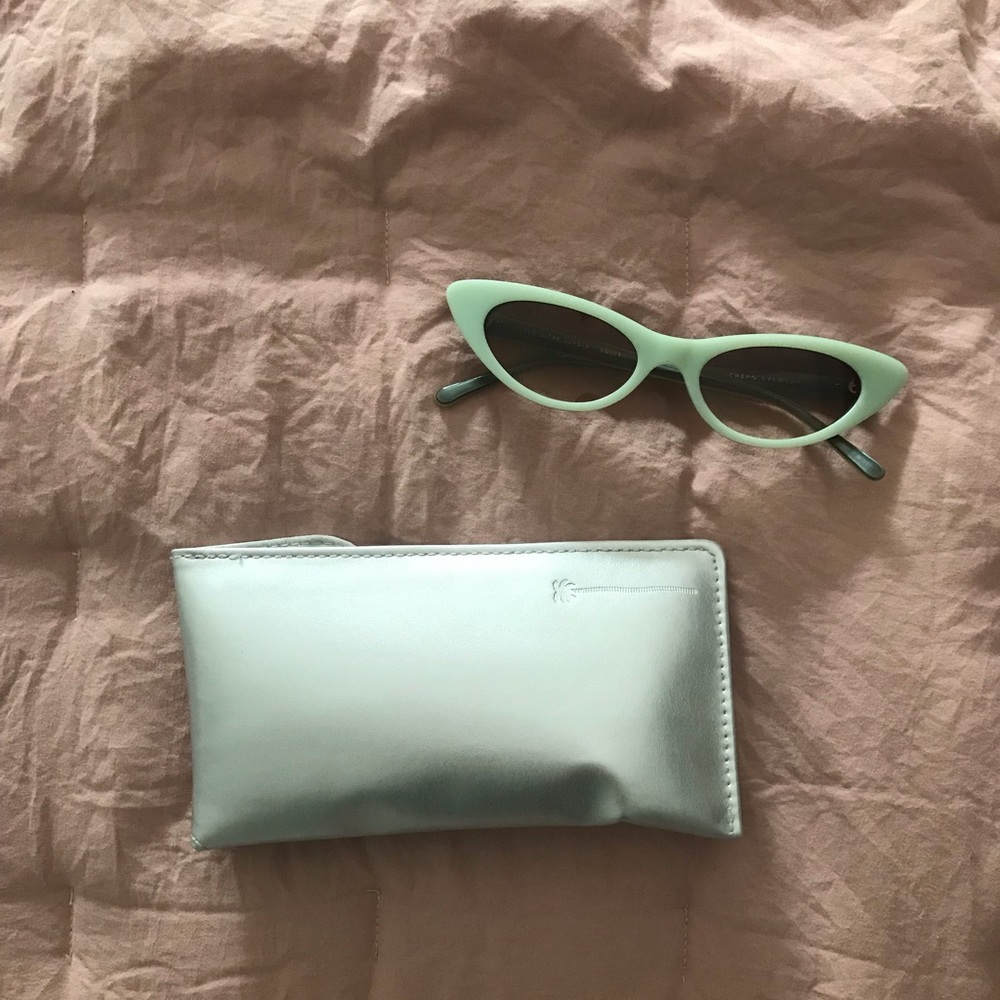 Crap Brand Jade Green Sunglasses NWOT